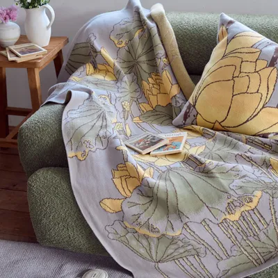 Cushions - Lotus & Bird Cushions Cover - BONEE(LIVING ART BRAND)
