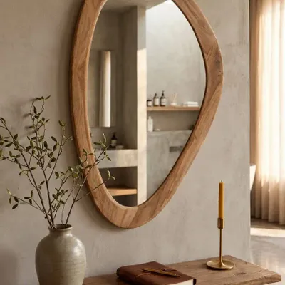 Mirrors - The Organic Mirror - Natural - L - BAZAR BIZAR LIVING