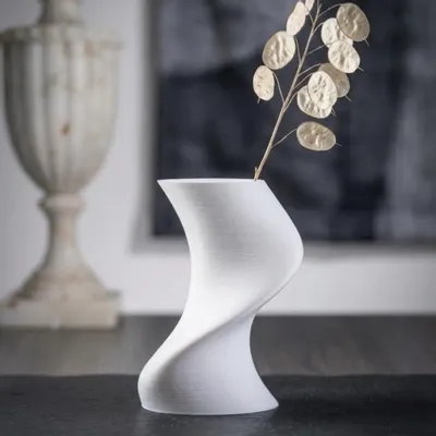 Aménagements pour bureau - Vase imprimé en 3D « BAILE » | Blanc - AUURA