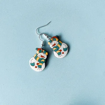 Jewelry - Snowman Dangle Earrings - PINTONIK