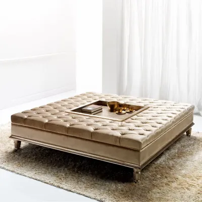 Ottomans - EDUARD POUF CAPITONNÉ - SIWA SOFT STYLE HOME