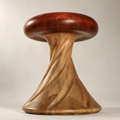 Tabourets - Hera | Duo Bicolore | Tabouret Sculpté Exclusif | Chêne Européen Massi - NEXART