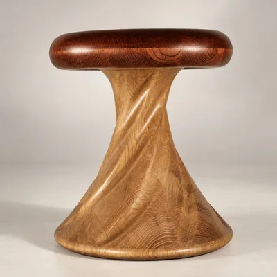 Tabourets - Hera | Duo Bicolore | Tabouret Sculpté Exclusif | Chêne Européen Massi - NEXART