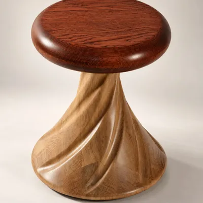 Tabourets - Hera | Duo Bicolore | Tabouret Sculpté Exclusif | Chêne Européen Massi - NEXART