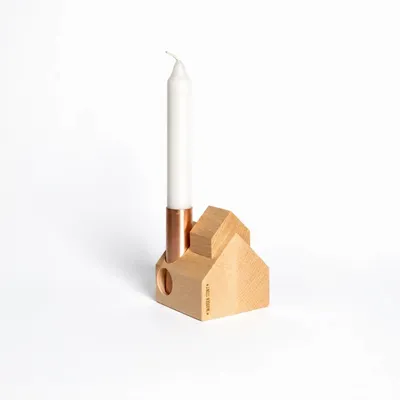 Decorative objects - wooden candle holder -decor House - WOODEN STORY