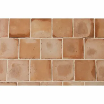 Indoor floor coverings - Traditional square terracotta floor tile — 15 × 15 × 2 cm - LIGERIO