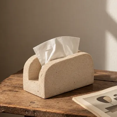 Decorative objects - The Stone Tissue Holder - BAZAR BIZAR LIVING
