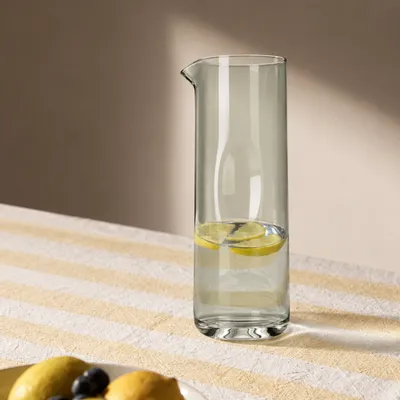 Glass - The Grip Pitcher - Smoky Grey - BAZAR BIZAR LIVING