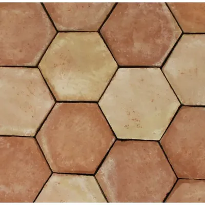 Indoor floor coverings - Traditional hexagonal terracotta floor tile — 2 cm - LIGERIO