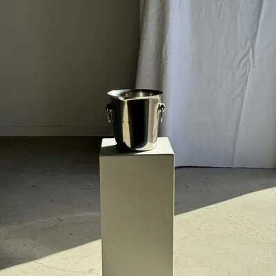 Wine accessories - D19 H19 handle stainless steel champagne and wine bucket - OFFICE OBJETS