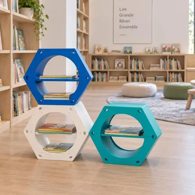 Mobilier et rangements pour bureau - Un module HEXAGON , mille possibilités. - HÉVÉA HOUSE