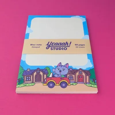 Stationery - "Kitty” notepad - Size 10.5 x 14.8 cm - YEAAAH! STUDIO