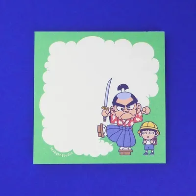 Stationery - "Samurai” notepad - Size 10 x 10 cm - YEAAAH! STUDIO
