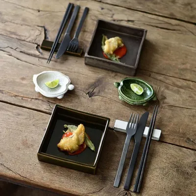 Assiettes de réception - Reki - boîte, assiette et support - MARUMITSU POTERIE