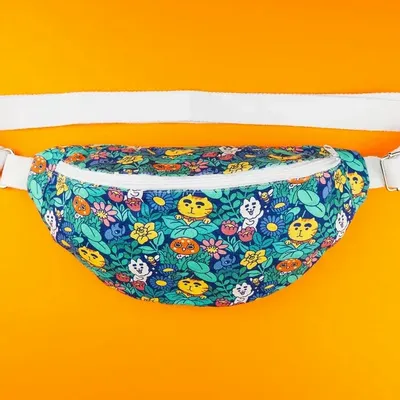 Sacs et cabas - Sac banane en tissu « Fleurs » - Édition limitée - YEAAAH! STUDIO