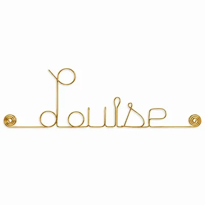 Other wall decoration - Personalized short name in gilded brass wire - to pin - BIJOUX DE MUR