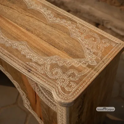 Console table - Jaipur Arch Hand-Painted Solid Wood Console Table by House of Jaipur - HOUSE OF JAIPUR