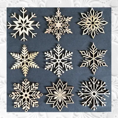 Christmas garlands and baubles - Christmas Star - Wood Lace Collection - 9 pieces - LA COUR DU JUCH