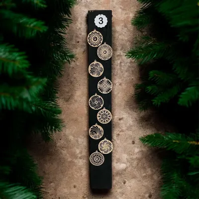 Christmas garlands and baubles - Christmas baubles - Wood ornament collection - 9 pieces - LA COUR DU JUCH