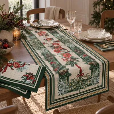 Table linen - Winter dream table runner - BEAUVILLÉ