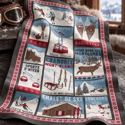 Tea towel - À la Montagne tea towel - BEAUVILLÉ
