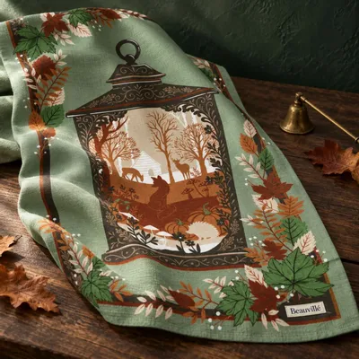 Table linen - La Lanterne tea towel - BEAUVILLÉ