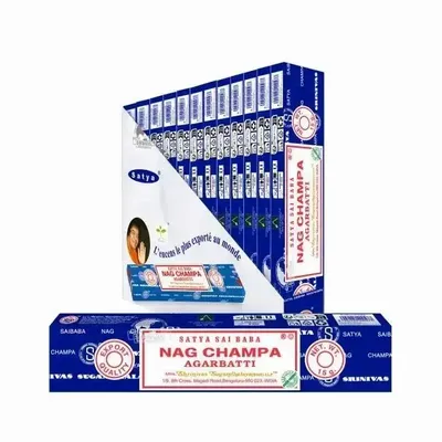 Home fragrances - Satya Sai Baba Nag Champa Incense 15g - Box of 12 Packs - ARABESK