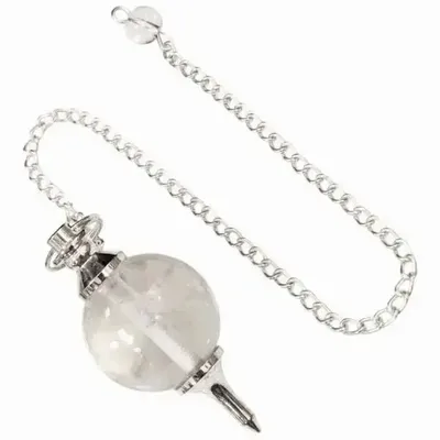 Bijoux - Pendule sphère Cristal de Roche 4cm - ARABESK