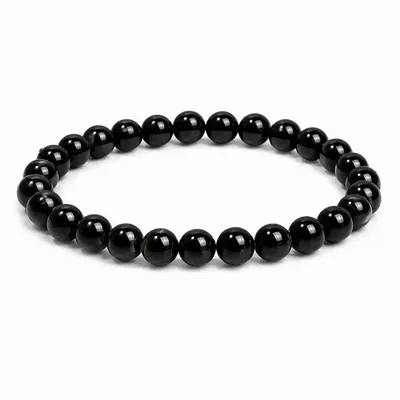 Parfums d'intérieur - Bracelet Perles Obsidienne Noire A 6mm - ARABESK
