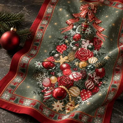 Dish towels - Merry Christmas tea towel - BEAUVILLÉ
