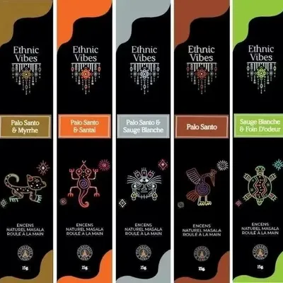 Parfums d'intérieur - Encens Fragrances & Sens Ethnic Vibes Sauge Blanche & Sang De Dragon Masala 15g - ARABESK