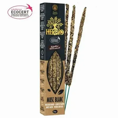 Home fragrances - Smudge Ecocert Herbio White Musk Incense 20g - ARABESK