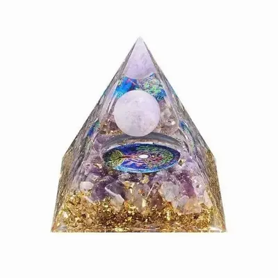 Decorative objects - Amethyst Orgonite Pyramid, Tree of Life - ARABESK