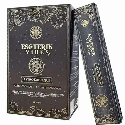 Parfums d'intérieur - Encens Fragrances & Sens Esoterik Vibes Astrozodiaque Masala - Boîte De 12 Paquets (15g) - ARABESK
