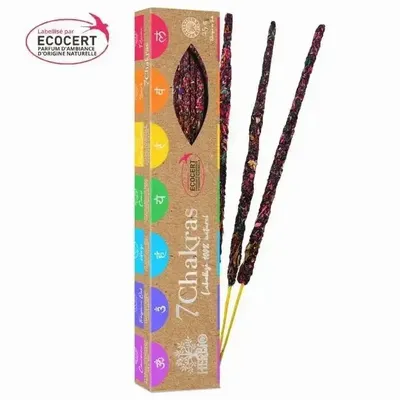 Parfums d'intérieur - Encens Herbio 7 Chakras Ecocert En Bâton Fagot 20g - ARABESK