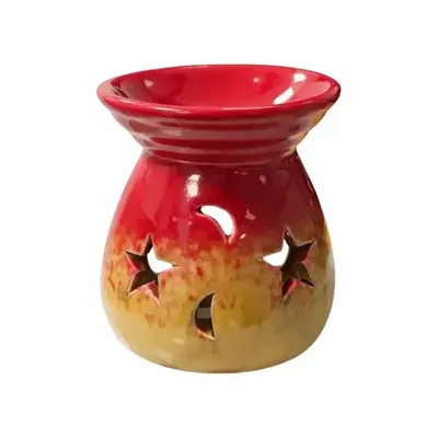Senteurs - Brûleur Huile en Céramique Dégradé Rouge 8.5cm - ARABESK