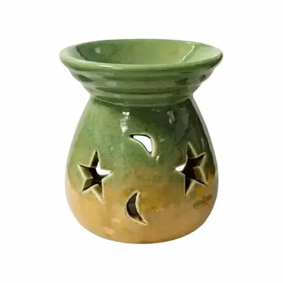 Senteurs - Brûleur Huile en Céramique Dégradé Vert 8.5cm - ARABESK