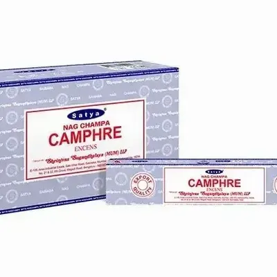 Parfums d'intérieur - Encens Satya Camphre 15g - Boîte De 12 Paquets - ARABESK