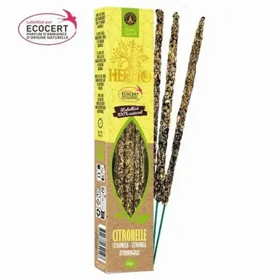 Parfums d'intérieur - Encens Smudge Ecocert Herbio Citronelle 20g - ARABESK