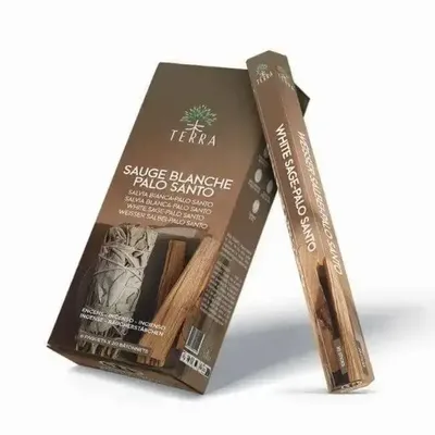 Parfums d'intérieur - Encens Terra Sans Charbon Hexa -Sauge Blanche Palo Santo 30g - ARABESK