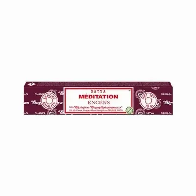 Parfums d'intérieur - Encens SATYA Meditation 15g - Boîte de 12 paquets - ARABESK