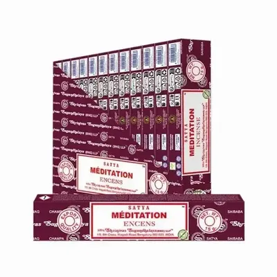 Parfums d'intérieur - Encens SATYA Meditation 15g - Boîte de 12 paquets - ARABESK