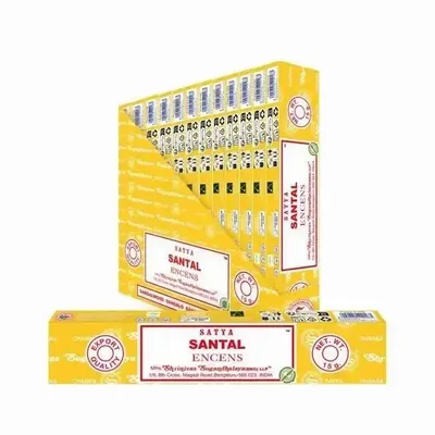Parfums d'intérieur - Encens SATYA Santal 15g - Boîte de 12 paquets - ARABESK