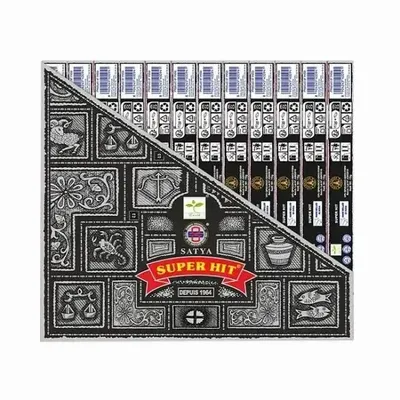 Parfums d'intérieur - Encens SATYA Super Hit 15g - Boîte de 12 paquets - ARABESK