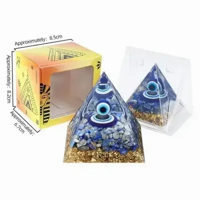 Bijoux - Orgonite Pyramide Mauvais Oeil & Lapis Lazuli - ARABESK