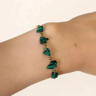 Bracelets - Bracelet Énergie en Malachite A – Éclats de Pierre - ARABESK