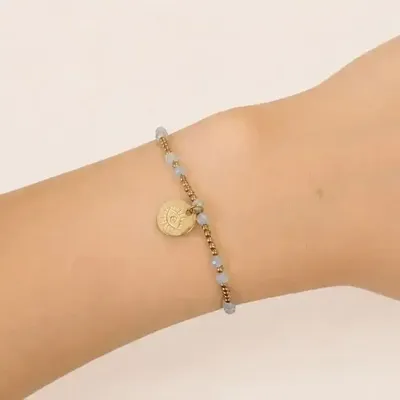 Bracelets - Bracelet Protection en Aigue-Marine AA – Œil Protecteur - ARABESK