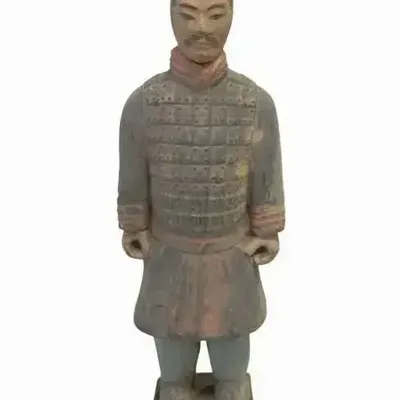 Objets de décoration - Statue Colorée Antique Terracotta Chevalier 20cm - ARABESK
