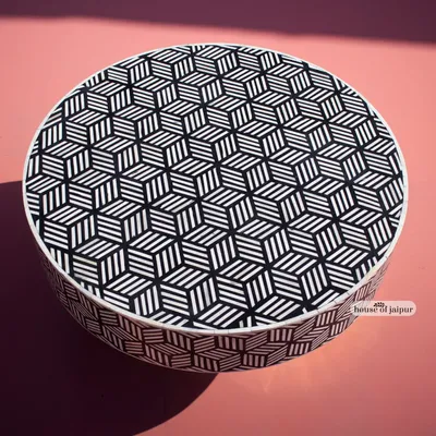 Tables basses - Cube Round Coffee Table by House of Jaipur - HOUSE OF JAIPUR