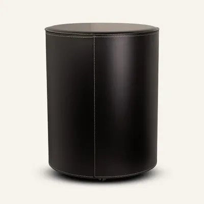 Objets design - Porte bûches acier-cuir TUTUN - LIMAC DESIGN